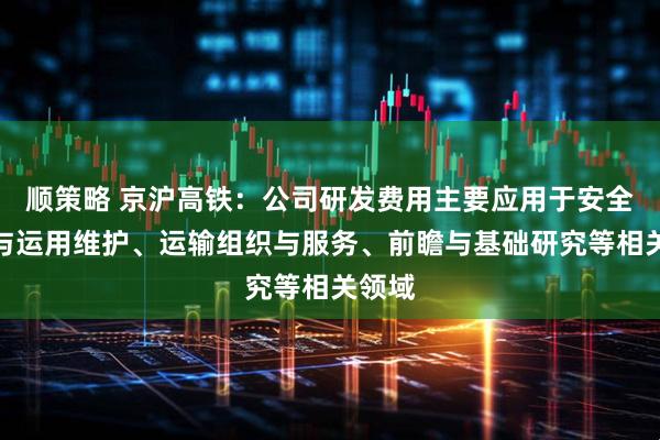 顺策略 京沪高铁：公司研发费用主要应用于安全保障与运用维护、运输组织与服务、前瞻与基础研究等相关领域